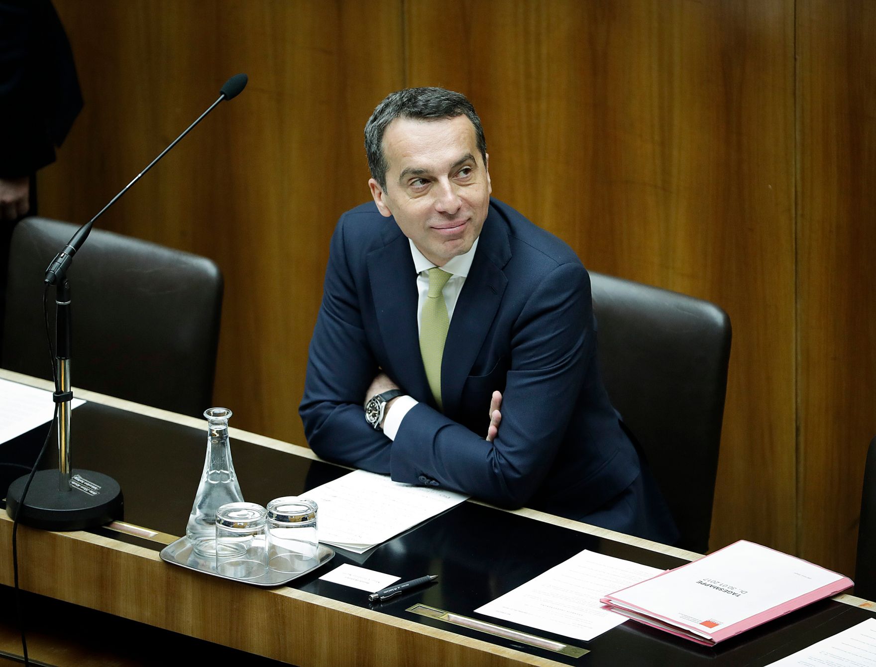 Am 31. J&auml;nner 2017 stellte Bundeskanzler Christian Kern (im Bild) im Nationalrat im Parlament das Arbeitsprogramm der Bundesregierung vor.