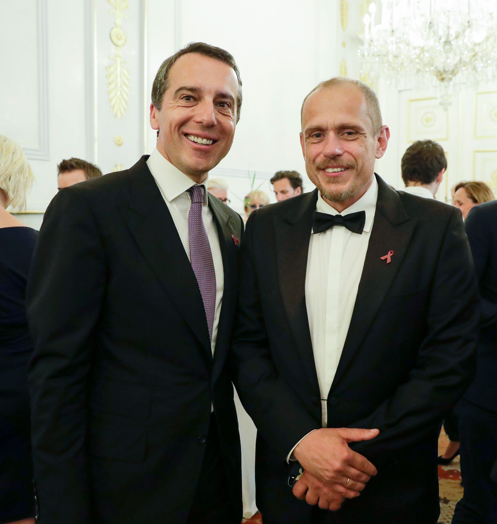 Am 6. Juni 2017 gab Bundeskanzler Christian Kern (l.) einen Empfang anl&auml;sslich "Konzert im Burgtheater Life-Ball". Im Bild Gary Keszler (r.).