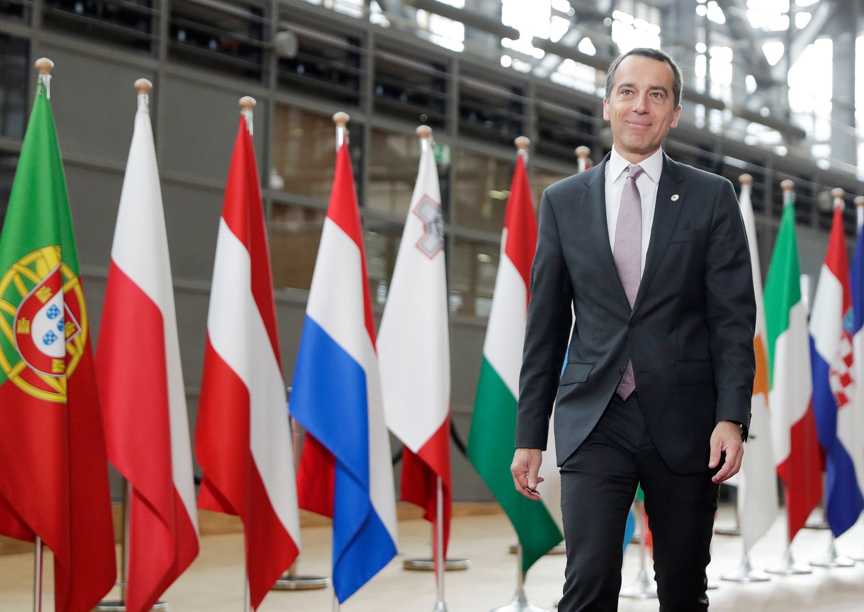 Am 23. Juni 2017 endete in Br&uuml;ssel der zweit&auml;gige Europ&auml;ische Rat der Staats- und Regierungschefs. Im Bild Bundeskanzler Christian Kern am Weg zum Pressestatement.