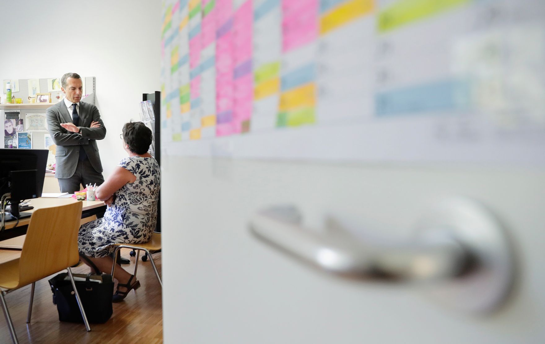 Am 8. August 2017 besuchte Bundeskanzler Christian Kern das AMS in Steyr.