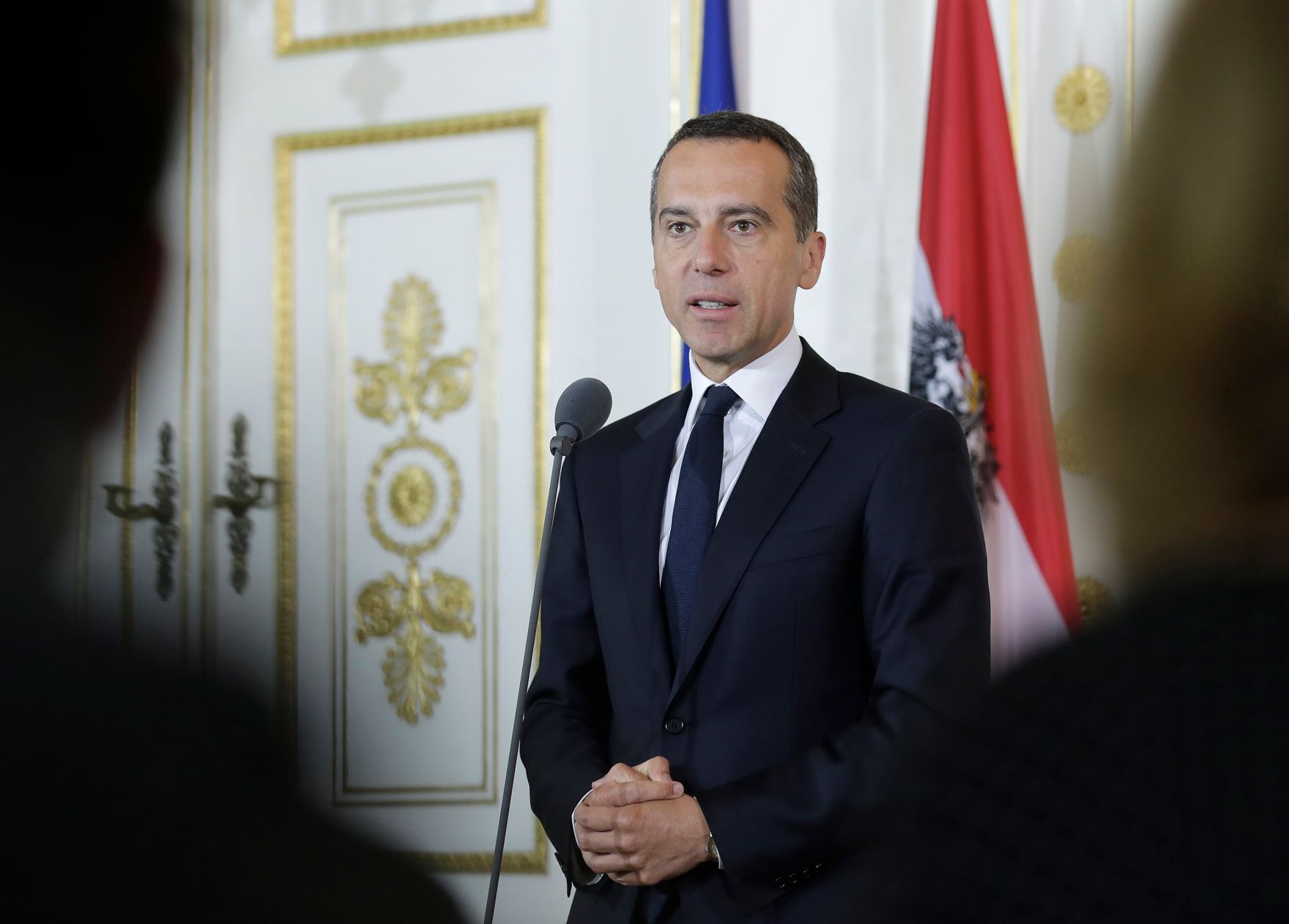 Am 22. August 2017 gab Bundeskanzler Christian Kern (im Bild) ein Pressestatement nach der Regierungssitzung.