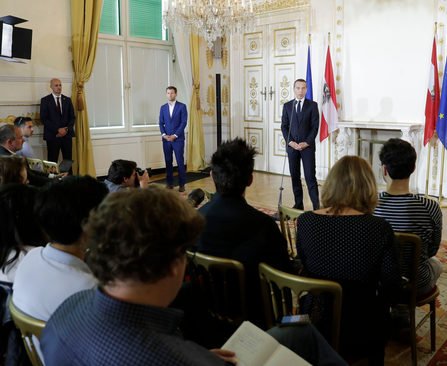 Am 22. August 2017 gab Bundeskanzler Christian Kern (im Bild) ein Pressestatement nach der Regierungssitzung.