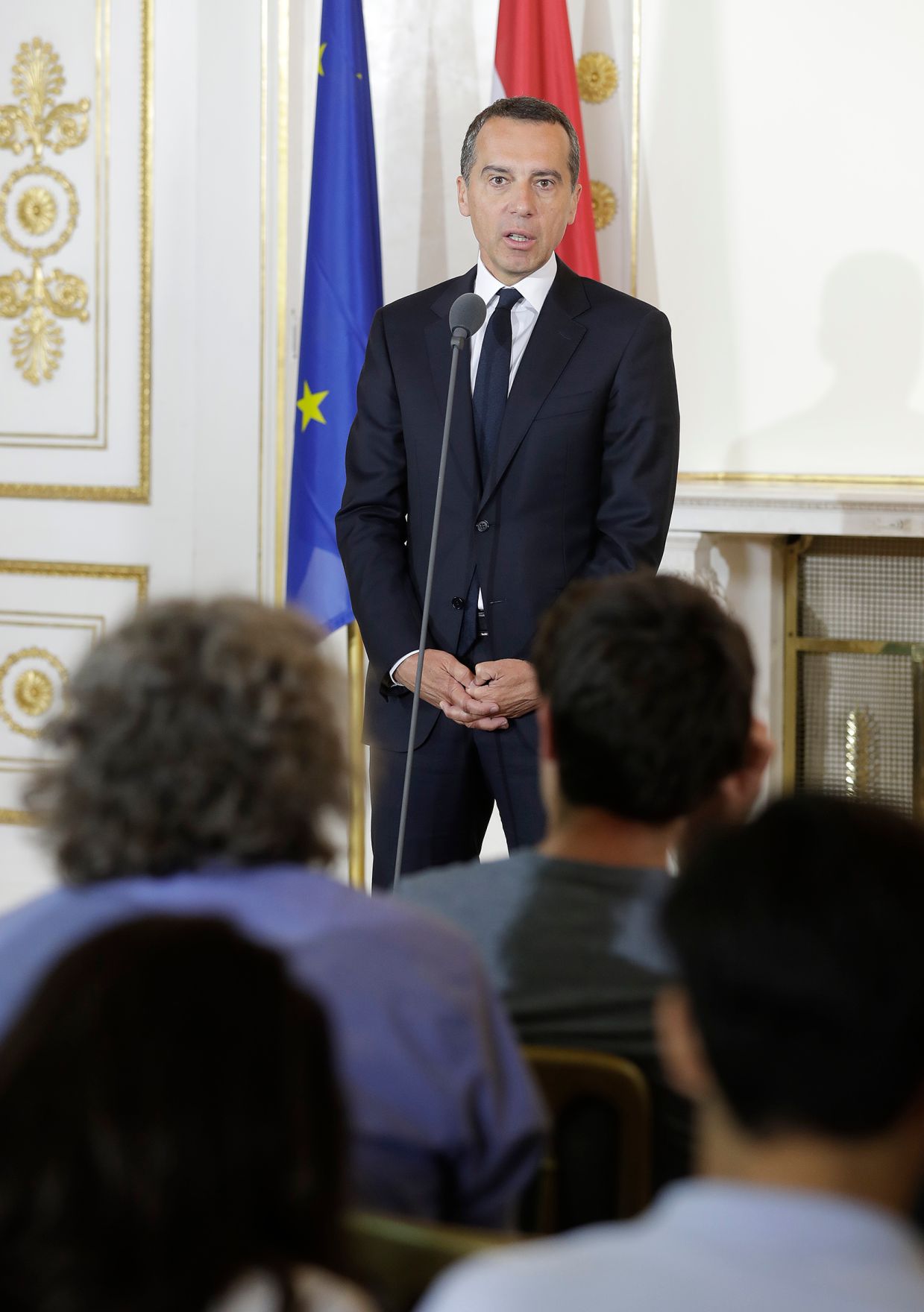 Am 22. August 2017 gab Bundeskanzler Christian Kern (im Bild) ein Pressestatement nach der Regierungssitzung.