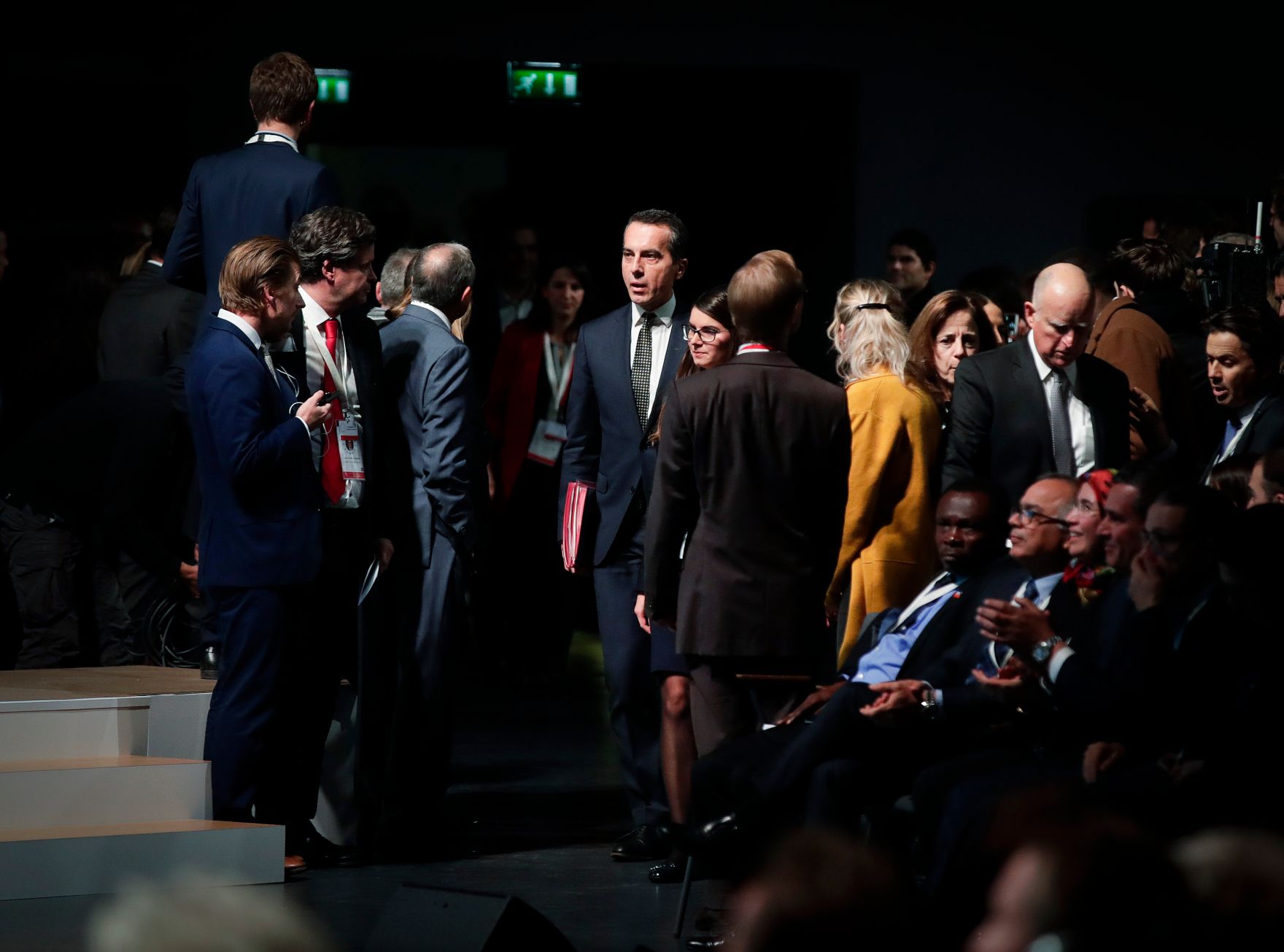 Am 12. Dezember 2017 fand ein Klimagipfel in Paris statt. Im Bild Bundeskanzler Christian Kern (m.).