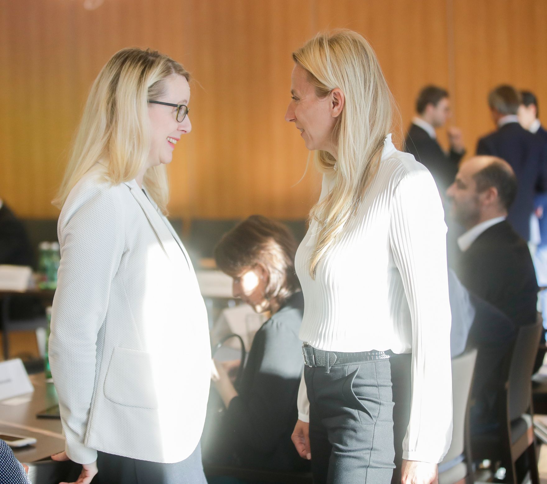 Am 11. J&auml;nner 2019 endete in Mauerbach die zweit&auml;gige Klausurtagung der Bundesregierung. Im Bild Bundesministerin Juliane Bogner-Strau&szlig; (r.) mit Bundesministerin Margarete Schramb&ouml;ck (l.).