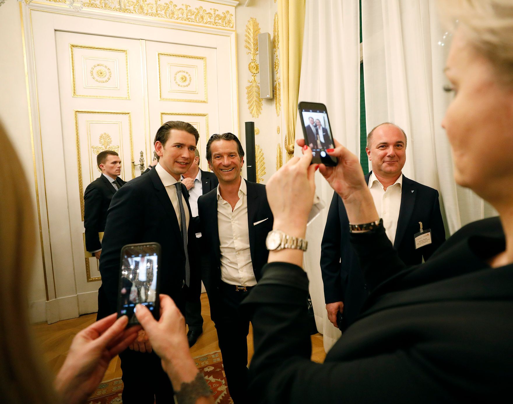 Am 11. M&auml;rz 2019 fand ein Empfang f&uuml;r &ouml;sterreichische Leitbetriebe im Bundeskanzleramt statt. Im Bild Bundeskanzler Sebastian Kurz (l.).