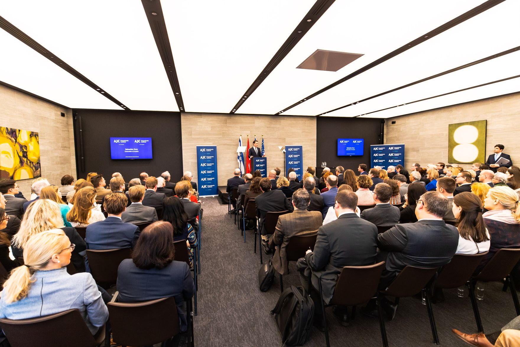 Am 21. M&auml;rz 2019 nahm Bundeskanzler Sebastian Kurz an der Veranstaltung der AJC mit der europ&auml;ischen j&uuml;dischen Gemeinde teil.