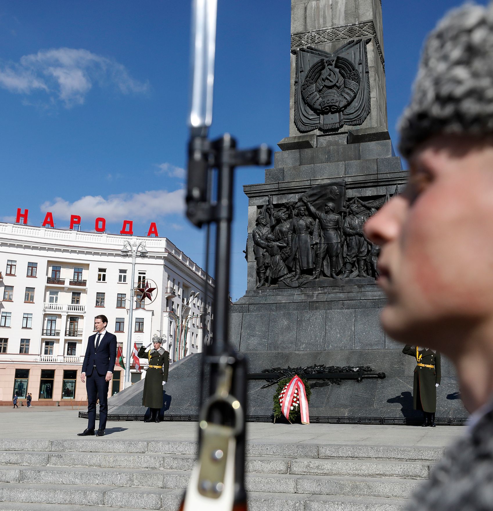 Am 28. M&auml;rz 2019 fand die Arbeitsreise von Bundeskanzler Sebastian Kurz (l.) in Minsk statt.