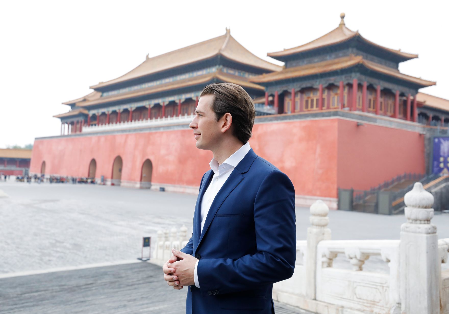 Am 28. April 2019 fand die Arbeitsreise von Bundeskanzler Sebastian Kurz (im Bild) in China statt. Im Bild beim Besuch der verbotene Stadt.