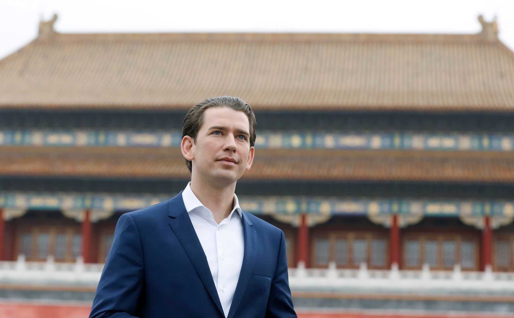 Am 28. April 2019 fand die Arbeitsreise von Bundeskanzler Sebastian Kurz (im Bild) in China statt. Im Bild beim Besuch der verbotene Stadt.