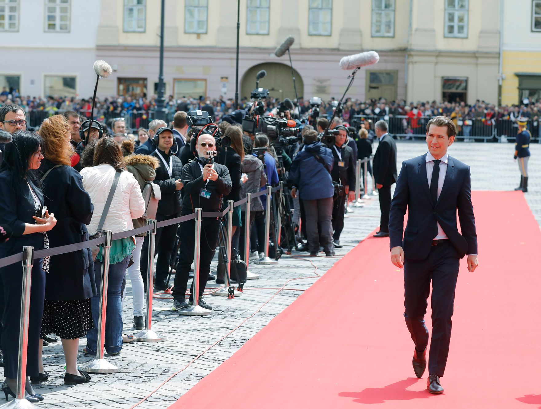Am 9. Mai 2019 nahm Bundeskanzler Sebastian Kurz (r.) am EU-Gipfel in Sibiu teil.