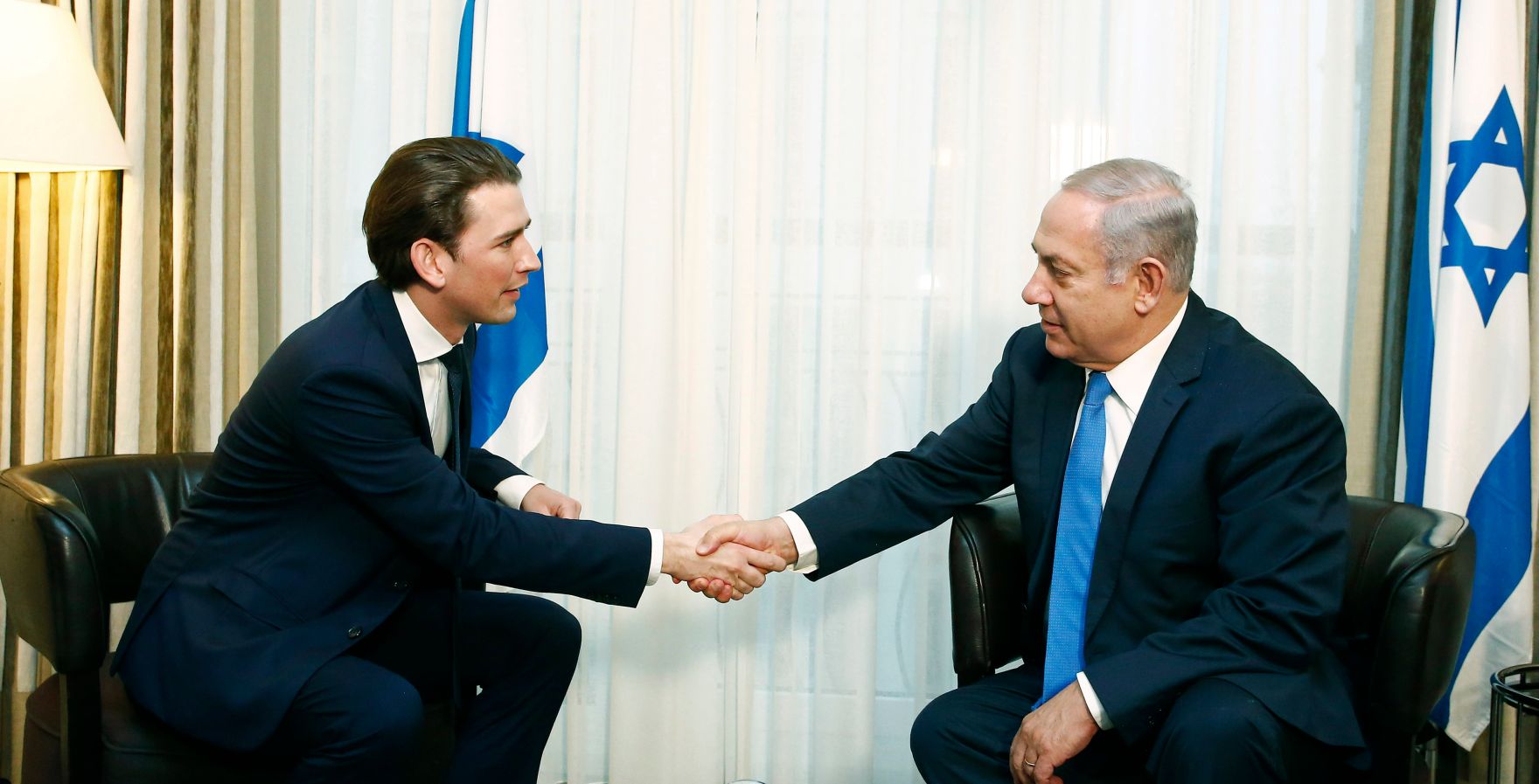 Am 16. Februar 2018 besuchte Bundeskanzler Sebastian Kurz (l.) die M&uuml;nchner Sicherheitskonferenz. Im Bild mit dem israelischen Ministerpr&auml;sidenten Benjamin Netanjahu (r.)