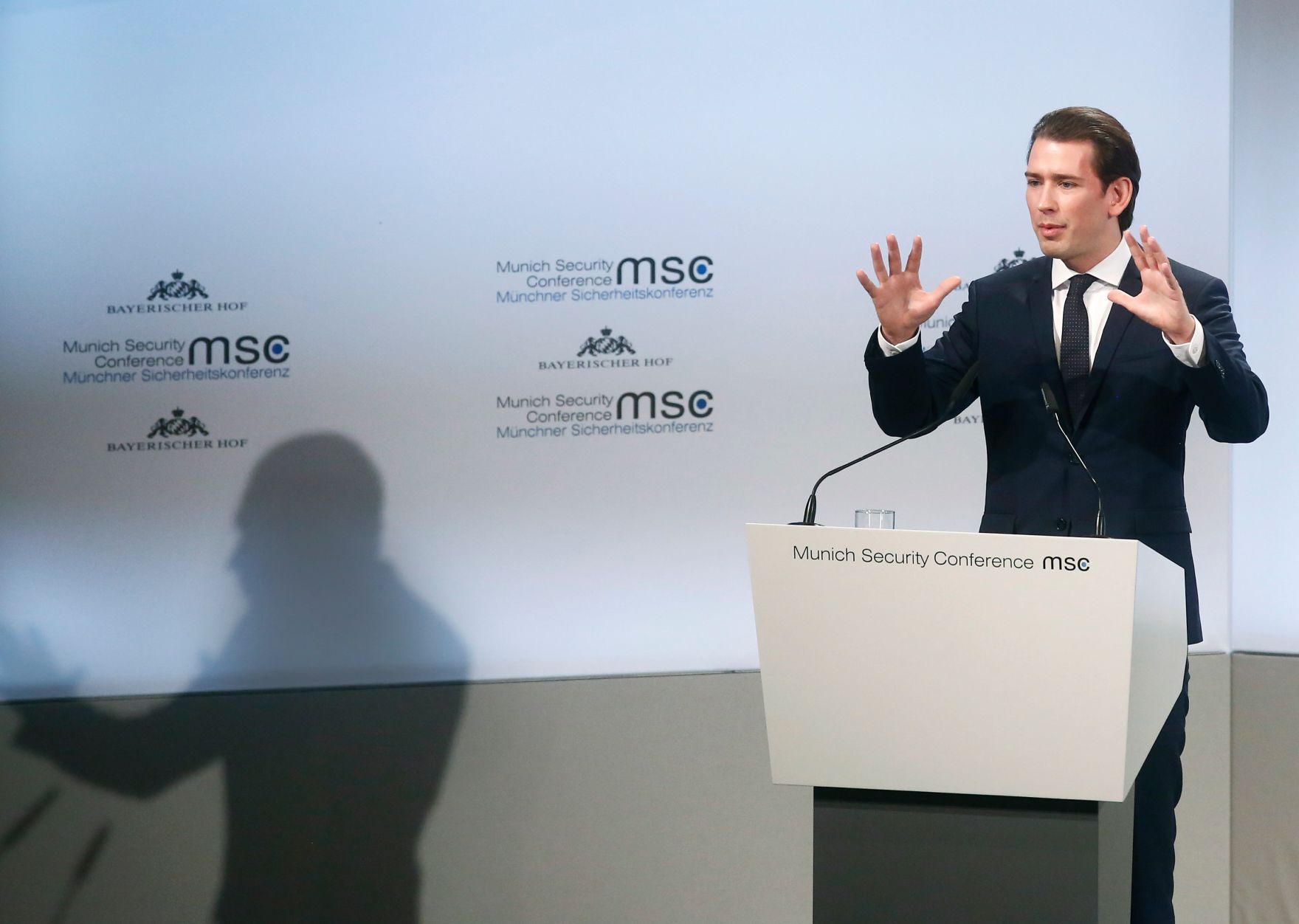 Am 17. Februar 2018 besuchte Bundeskanzler Sebastian Kurz (im Bild) die M&uuml;nchner Sicherheitskonferenz.