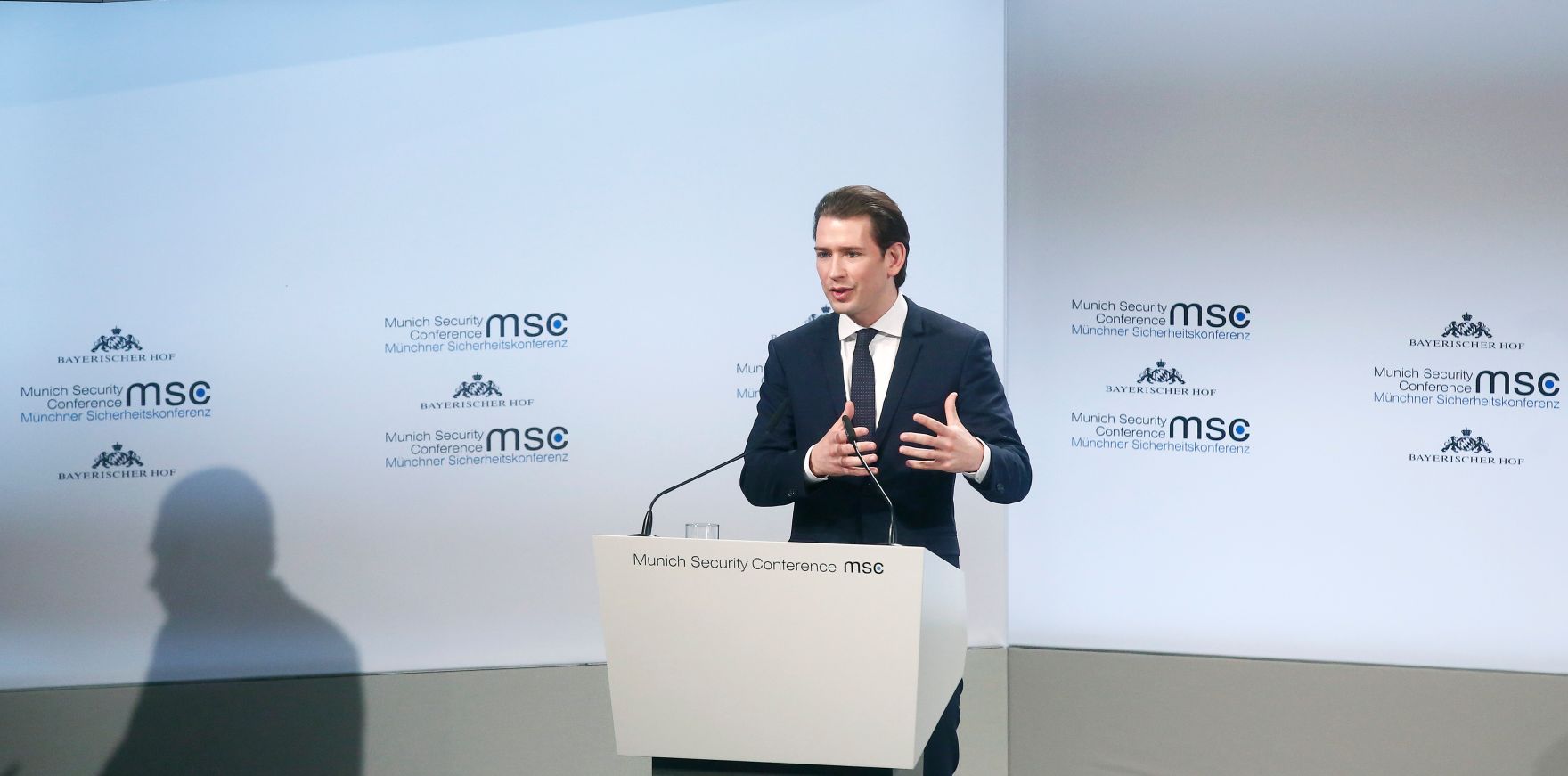 Am 17. Februar 2018 besuchte Bundeskanzler Sebastian Kurz (im Bild) die M&uuml;nchner Sicherheitskonferenz.