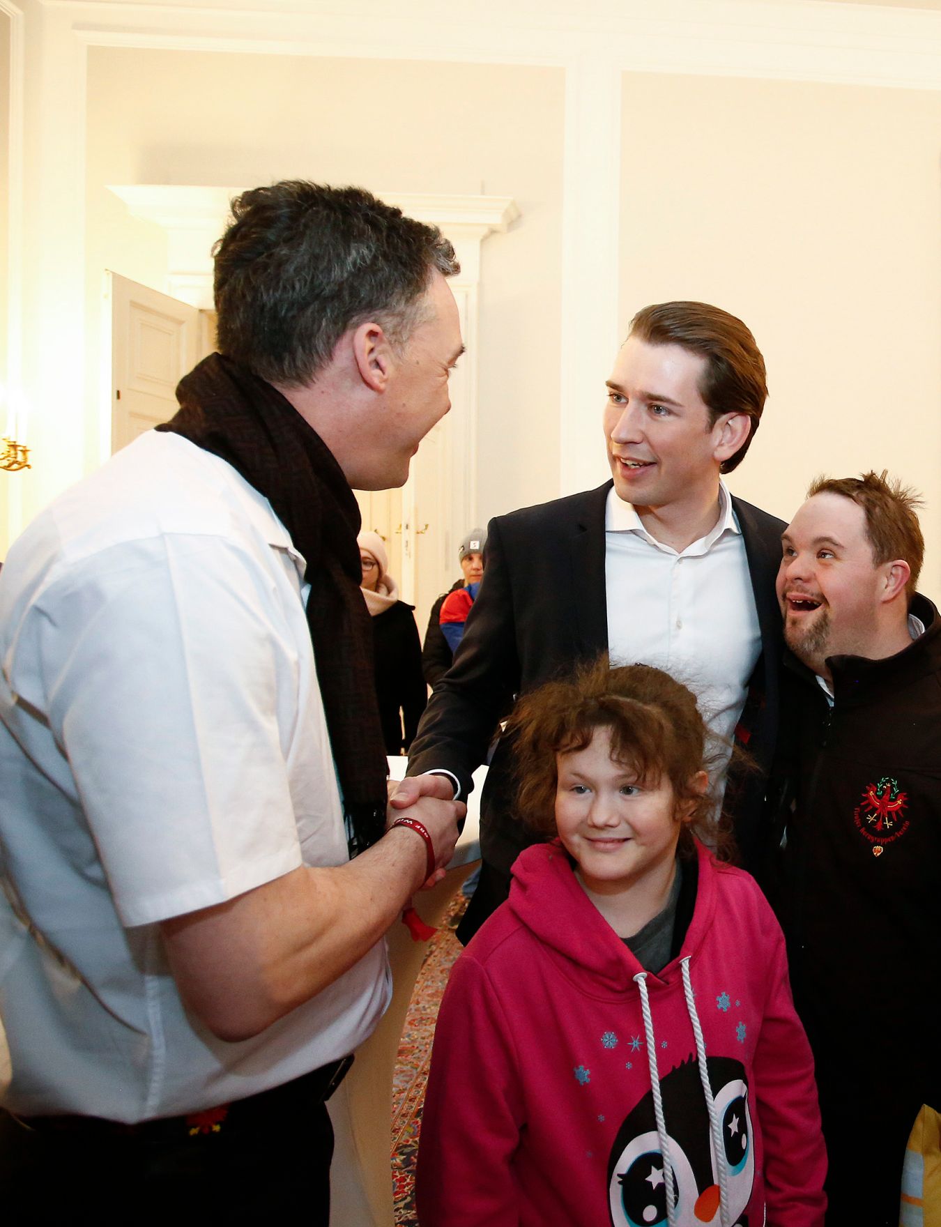 Am 19. M&auml;rz 2018 empfing Bundeskanzler Sebastian Kurz (m.) den Tiroler Kerngruppen-Verein.