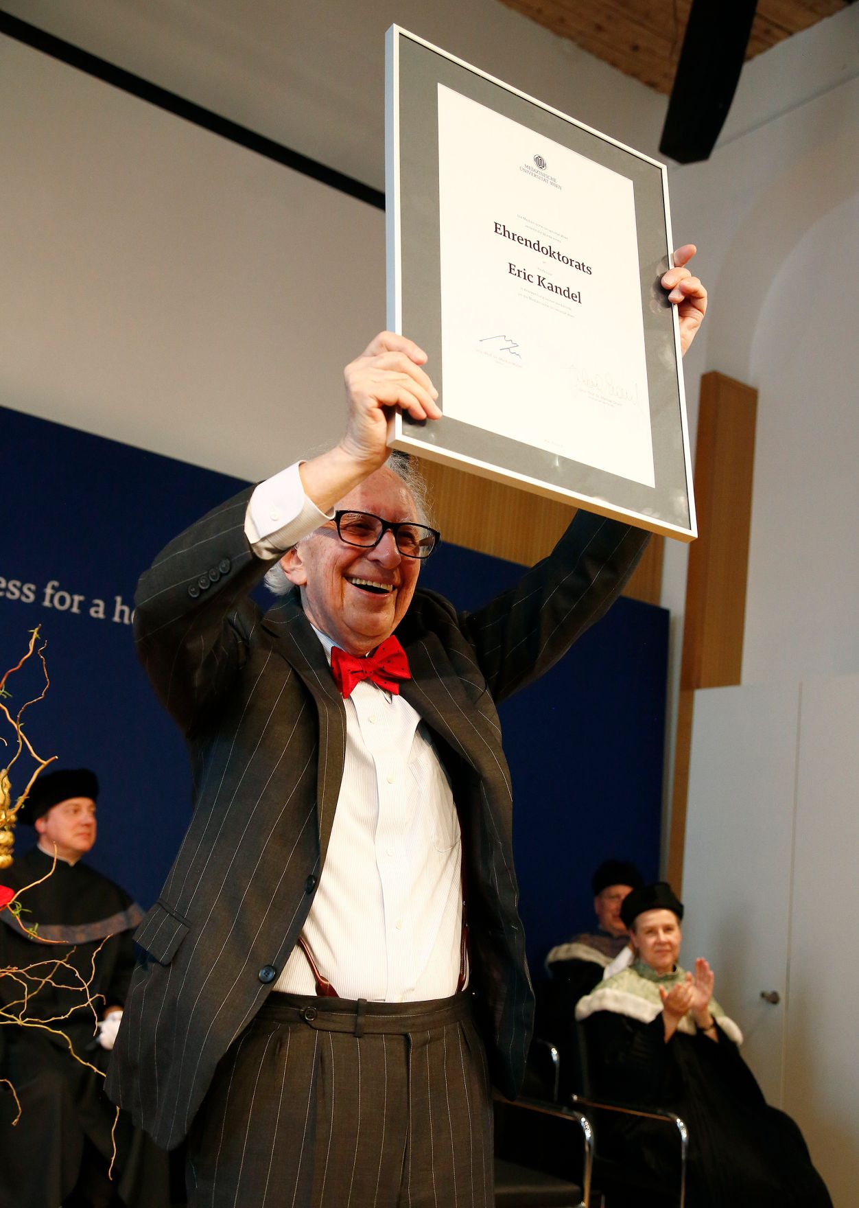 Am 24. April 2018 wurde dem Nobelpreistr&auml;ger Eric Kandel (im Bild) das Ehrendoktorat der Medizinischen Universit&auml;t Wien verliehen.