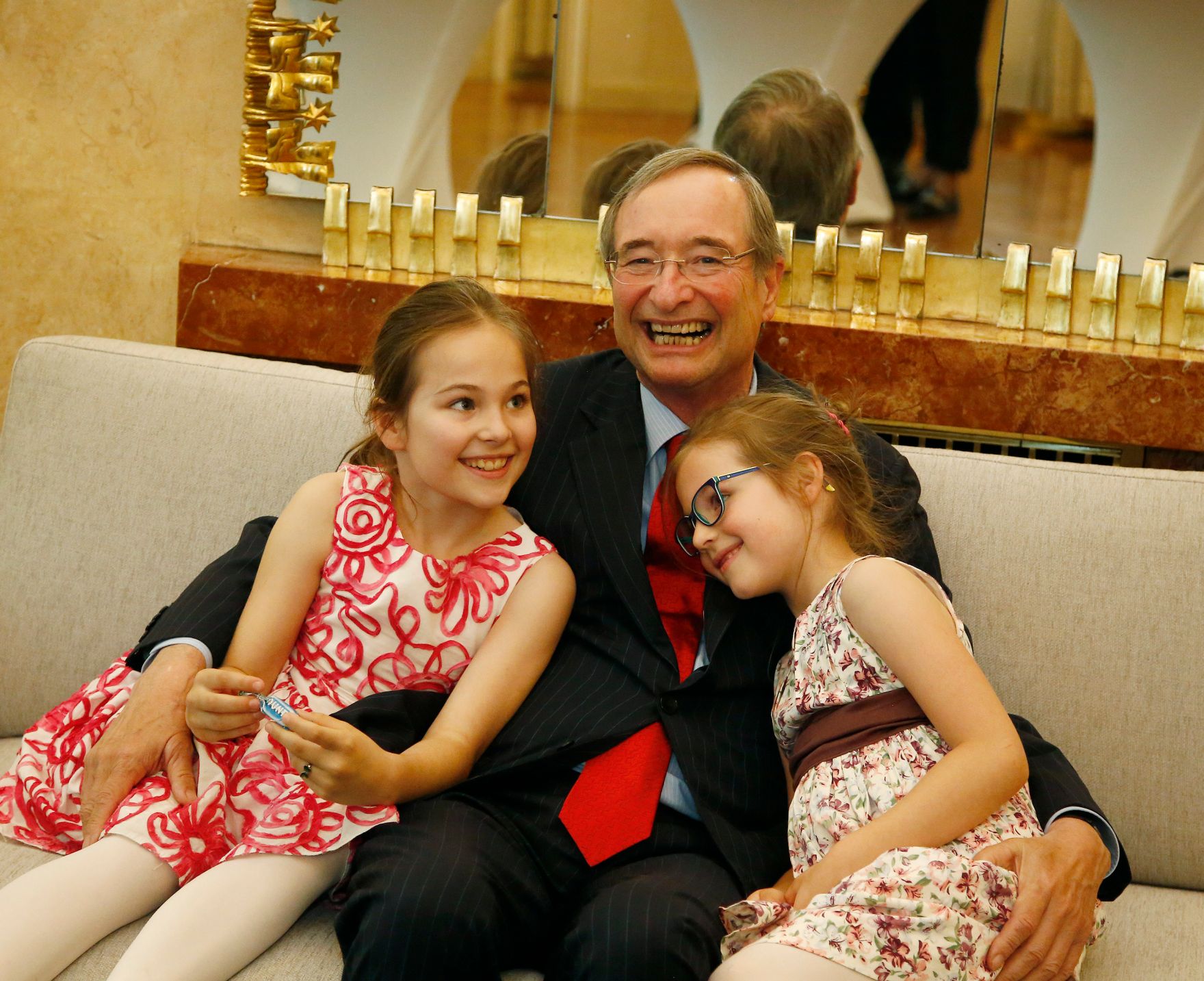 Am 24. Mai 2018 verabschiedete Bundeskanzler Sebastian Kurz den ehemaligen Pr&auml;sidenten der Wirtschaftskammer &Ouml;sterreichs Christoph Leitl (m.) von seinem Amt.