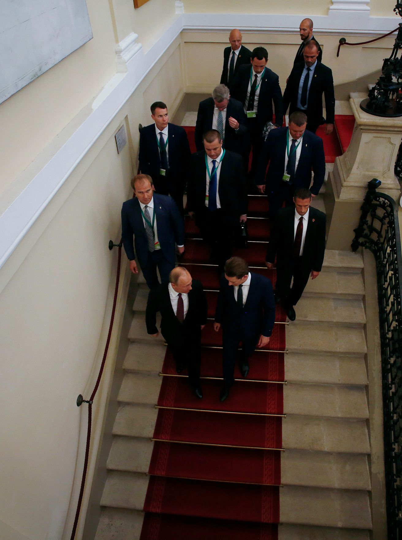 Am 5. Juni 2018 empfing Bundeskanzler Sebastian Kurz (v.r.) den russischen Pr&auml;sidenten Wladimir Putin (v.l.) zu einem Arbeitsgespr&auml;ch.