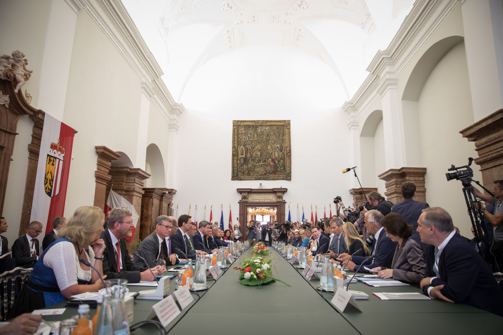 Am 20. Juni 2018 reiste Bundeskanzler Sebastian Kurz zum Ministerrat nach Linz.