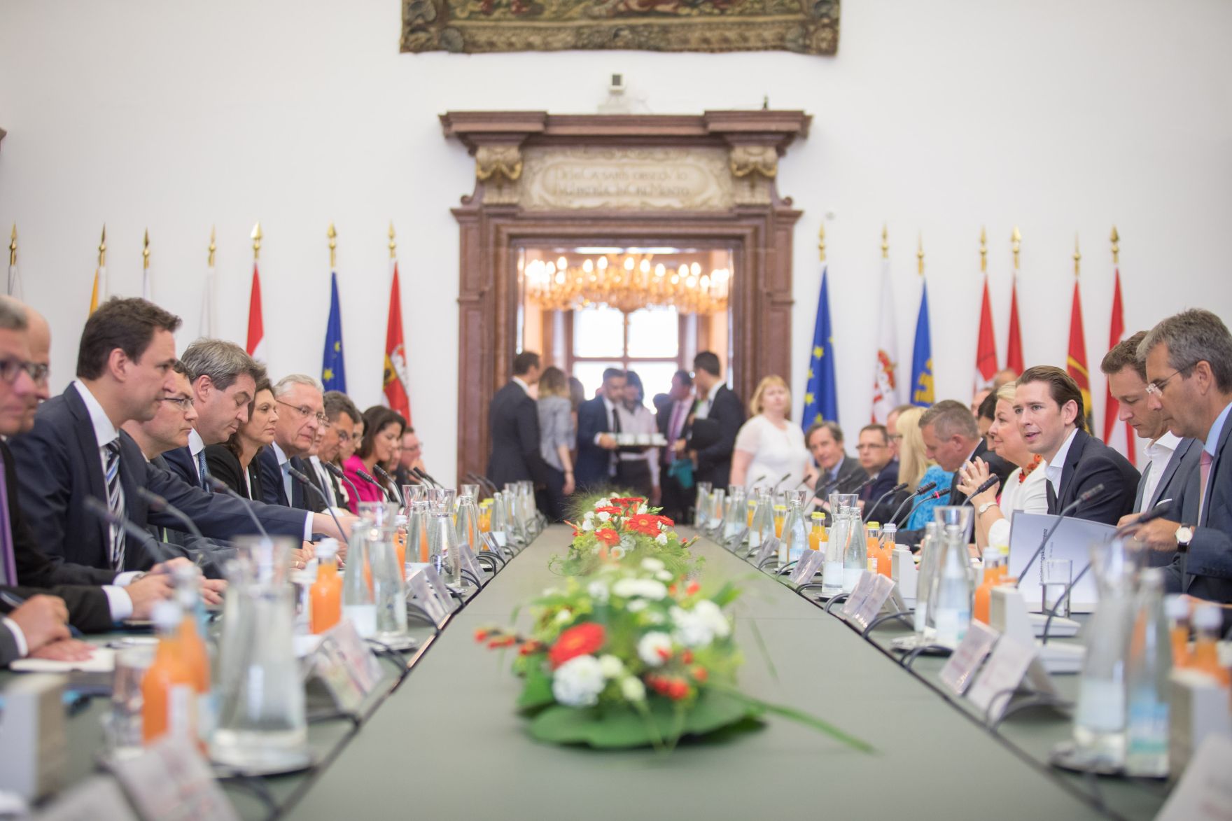 Am 20. Juni 2018 reiste Bundeskanzler Sebastian Kurz zum Ministerrat nach Linz.