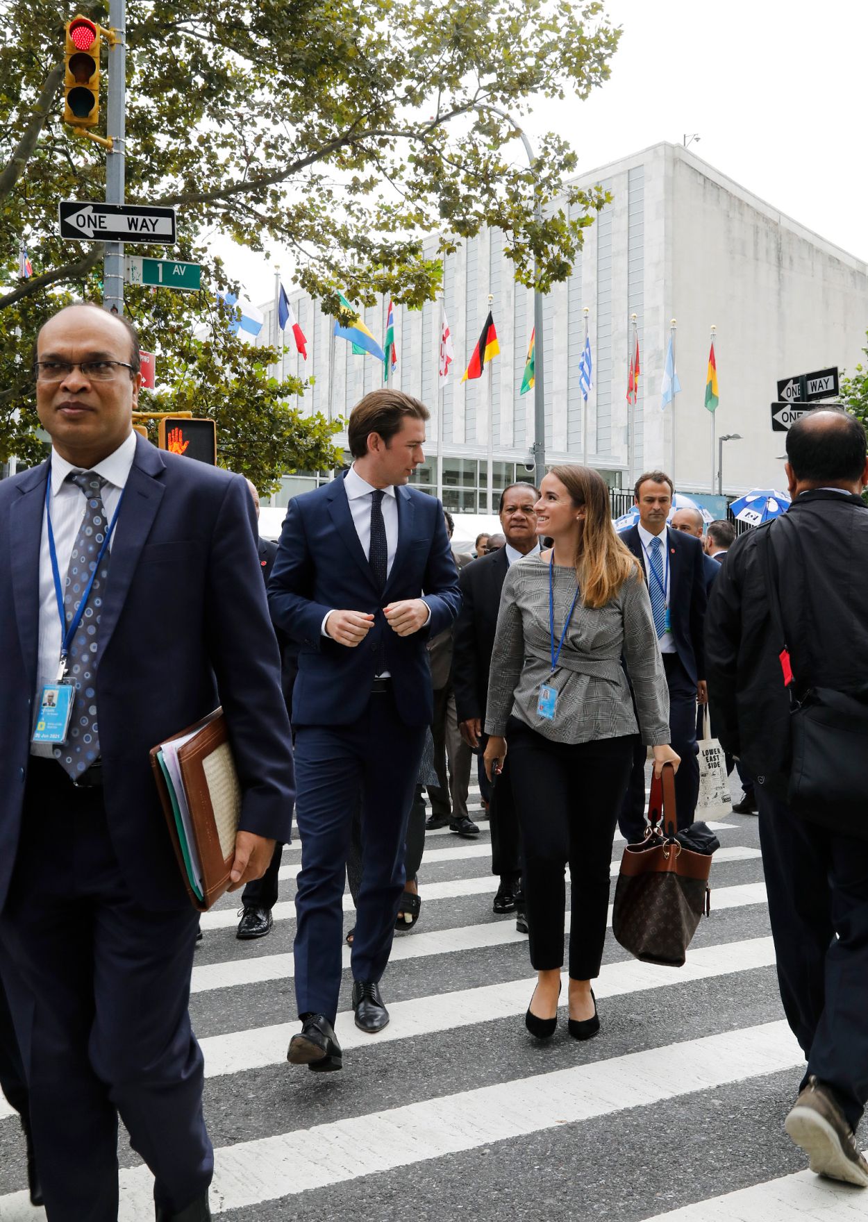 Am 24. September 2018 setzte Bundeskanzler Sebastian Kurz (2.v.l.) seine Reise anl&auml;sslich der UN-Generalversammlung nach New York fort.