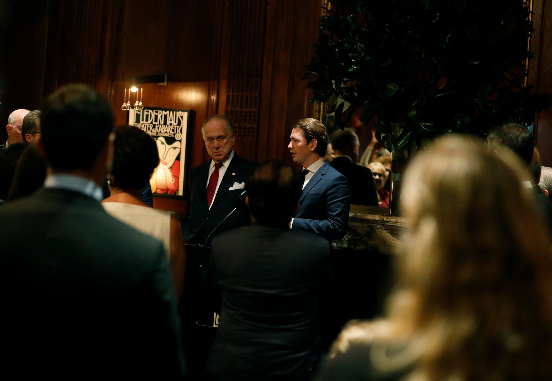 Am 26. September 2018 setzte Bundeskanzler Sebastian Kurz (r.) seine Reise anl&auml;sslich der UN-Generalversammlung nach New York fort. Im Bild bei einem Treffen mit dem Unternehmer Ronald Lauder (l.) in der "Neuen Galerie New York".