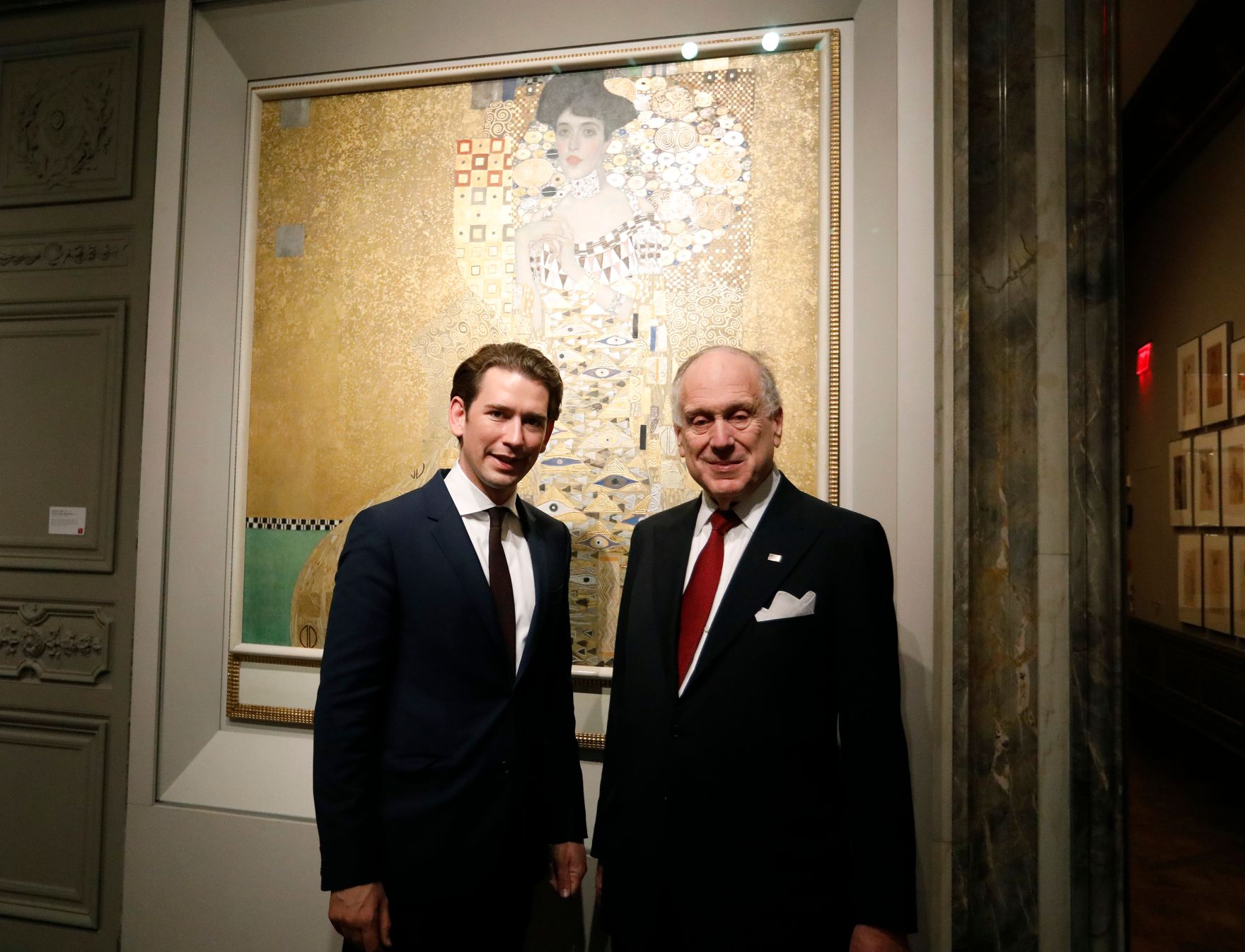 Am 26. September 2018 setzte Bundeskanzler Sebastian Kurz (l.) seine Reise anl&auml;sslich der UN-Generalversammlung nach New York fort. Im Bild bei einem Treffen mit dem Unternehmer Ronald Lauder (r.) in der "Neuen Galerie New York".