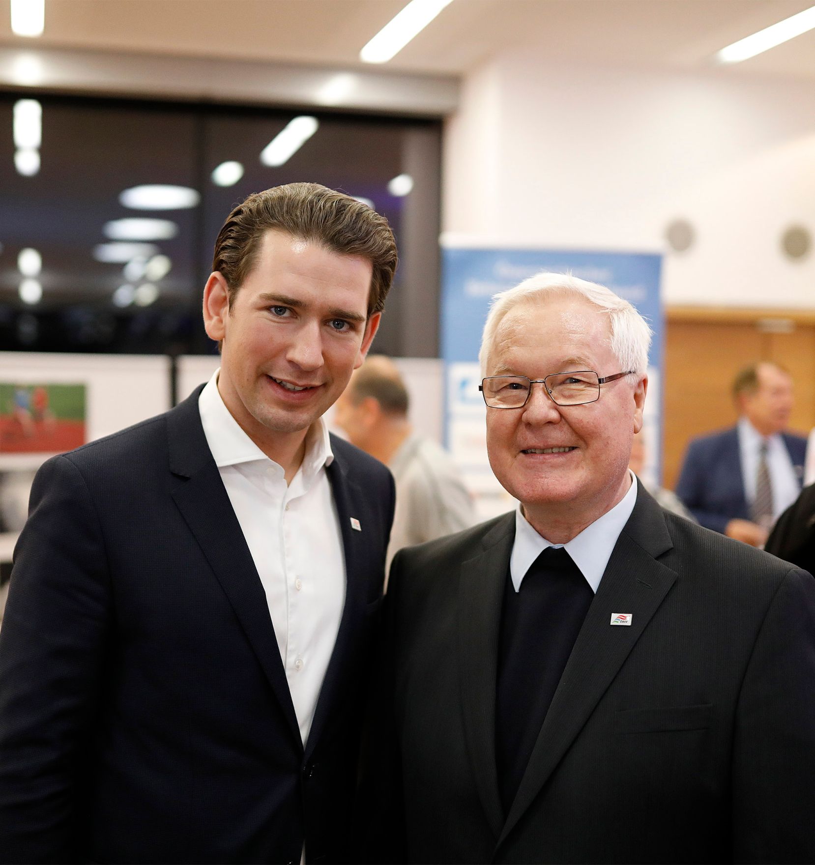 Am 4. Dezember 2018 nahm Bundeskanzler Sebastian Kurz (l.) an der Feier &quot;60 Jahre Behindertensportverband &Ouml;sterreich&quot; teil.