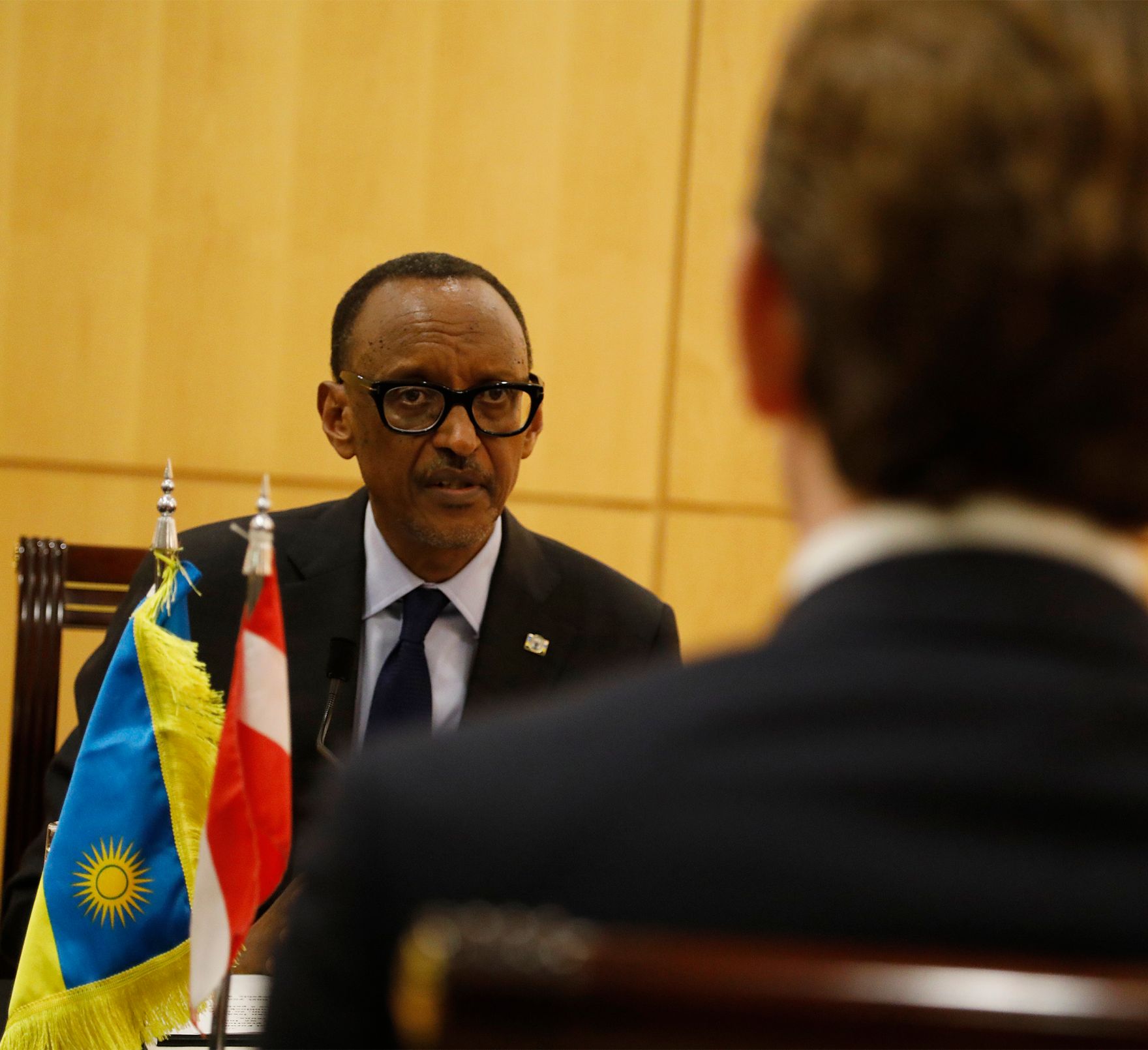 Am 7. Dezember 2018 reiste Bundeskanzler Sebastian Kurz (r.) zu einem Arbeitsbesuch nach Kigali. Im Bild beim Treffen mit dem Pr&auml;sidenten von Ruanda Paul Kagame (l.).