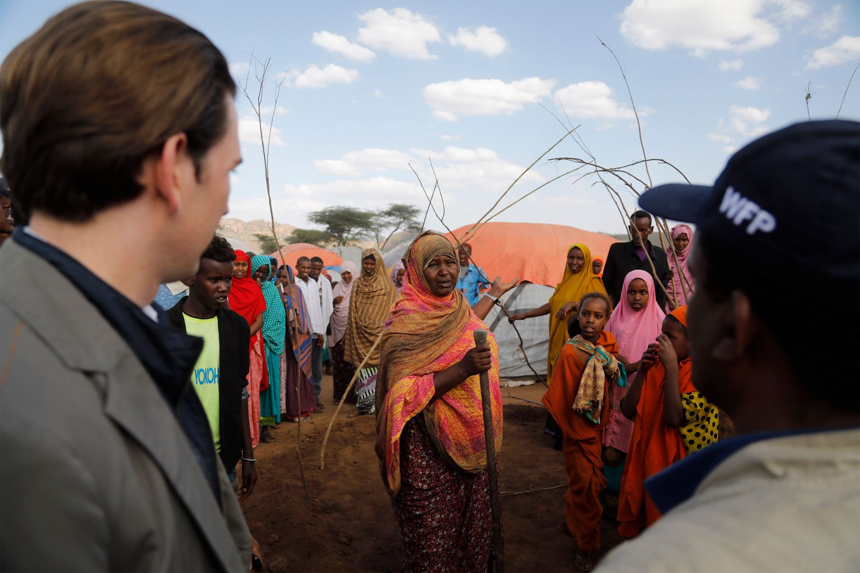 Am 8. Dezember 2018 reiste Bundeskanzler Sebastian Kurz nach &Auml;thiopien. Im Bild beim Besuch des Fl&uuml;chtlingslagers Qologji.