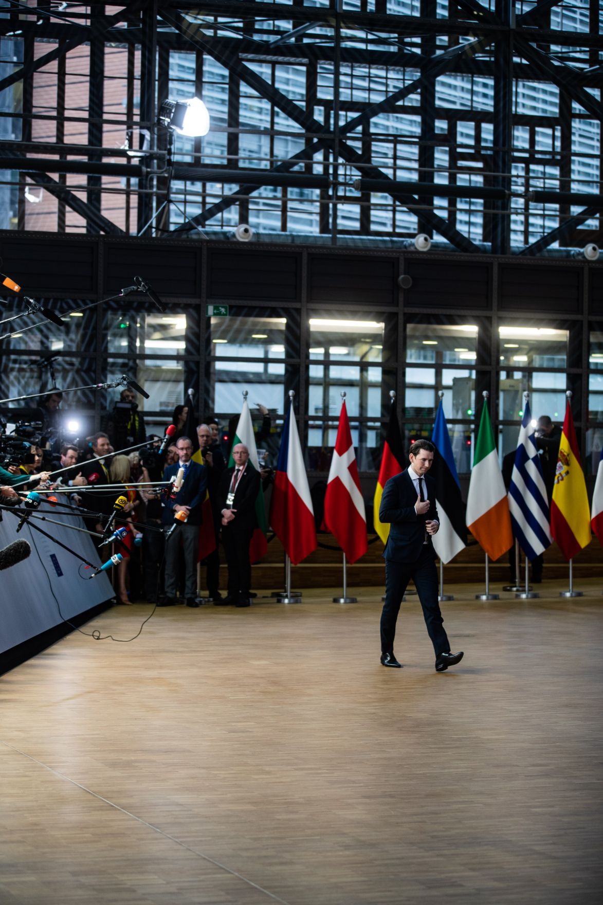 Am 14. Dezember 2018 setzte Bundeskanzler Sebastian Kurz seine Reise nach Br&uuml;ssel anl&auml;sslich des EU-Gipfels fort. Im Bild beim Europ&auml;ischen Rat.