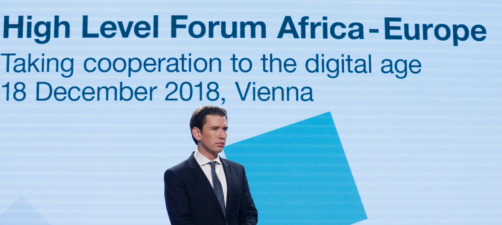 Am 18. Dezember 2018 nahm Bundeskanzler Sebastian Kurz (im Bild) am &quot;Hochrangigen Forum Afrika‑Europa&quot; teil.