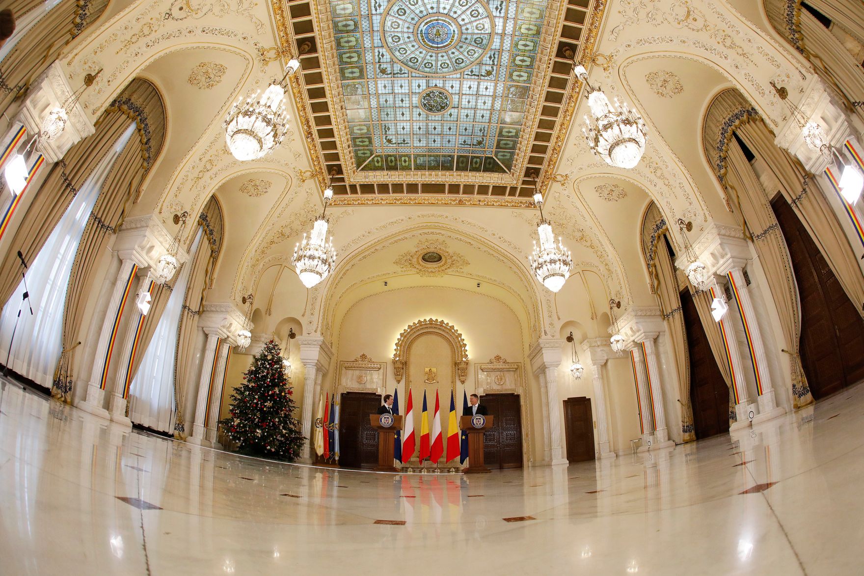 Am 21. Dezember 2018 reiste Bundeskanzler Sebastian Kurz zu einem Arbeitsbesuch nach Bukarest. Im Bild mit dem rum&auml;nischen Pr&auml;sidenten Klaus Werner Johannis.
