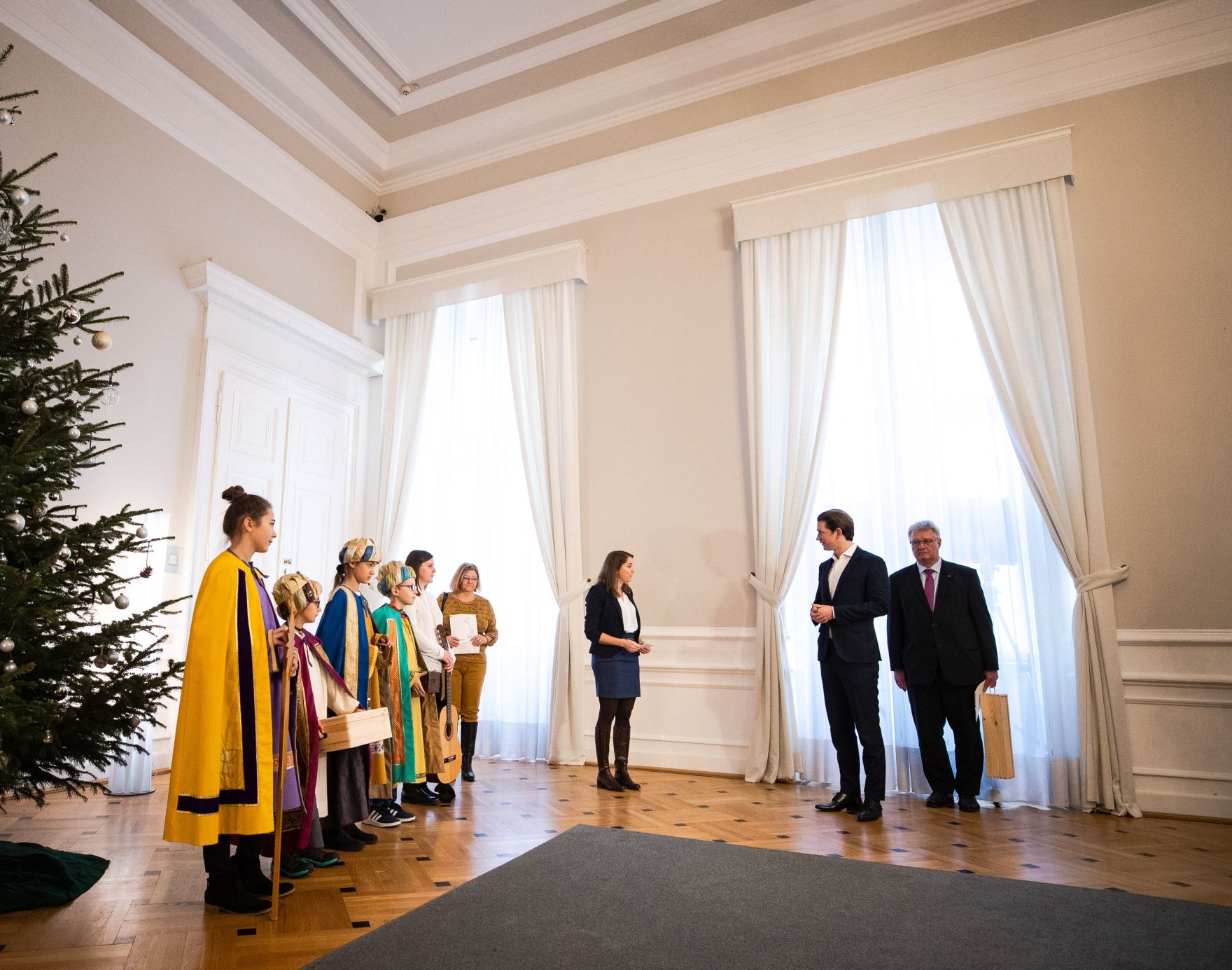 Am 28. Dezember 2018 empfing Bundeskanzler Sebastian Kurz Sternsinger im Bundeskanzleramt.