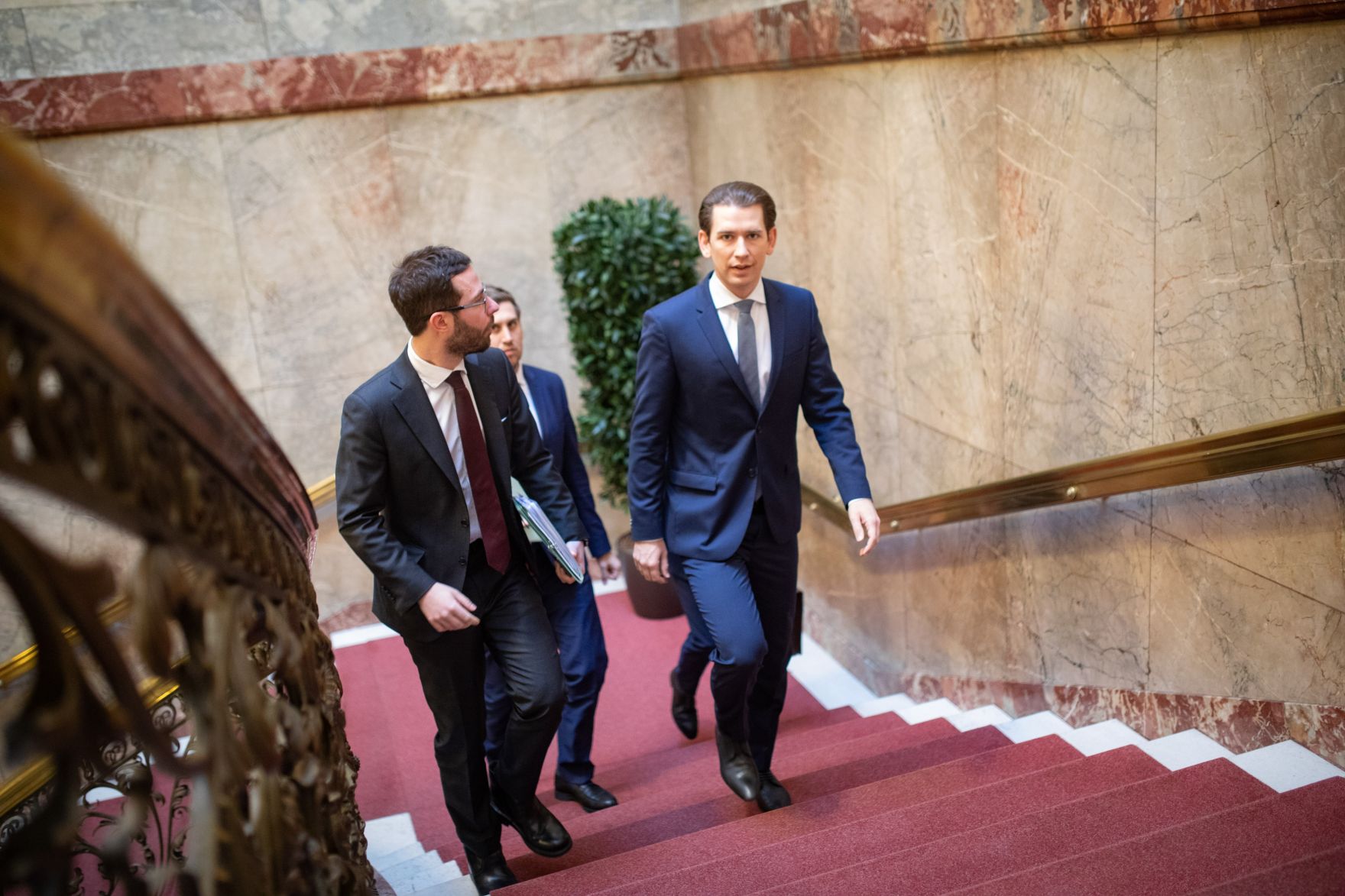Am 27. Februar 2020 besuchte Bundeskanzler Sebastian Kurz (r.) die Industriellenvereinigung Wien.