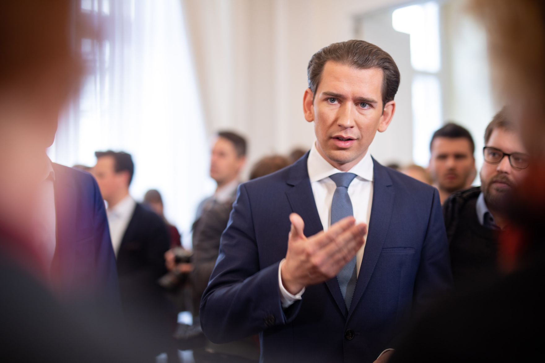 Am 10. M&auml;rz 2020 fand eine Pressekonferenz zum Thema Coronavirus im Innenministerium statt. Im Bild Bundeskanzler Sebastian Kurz.
