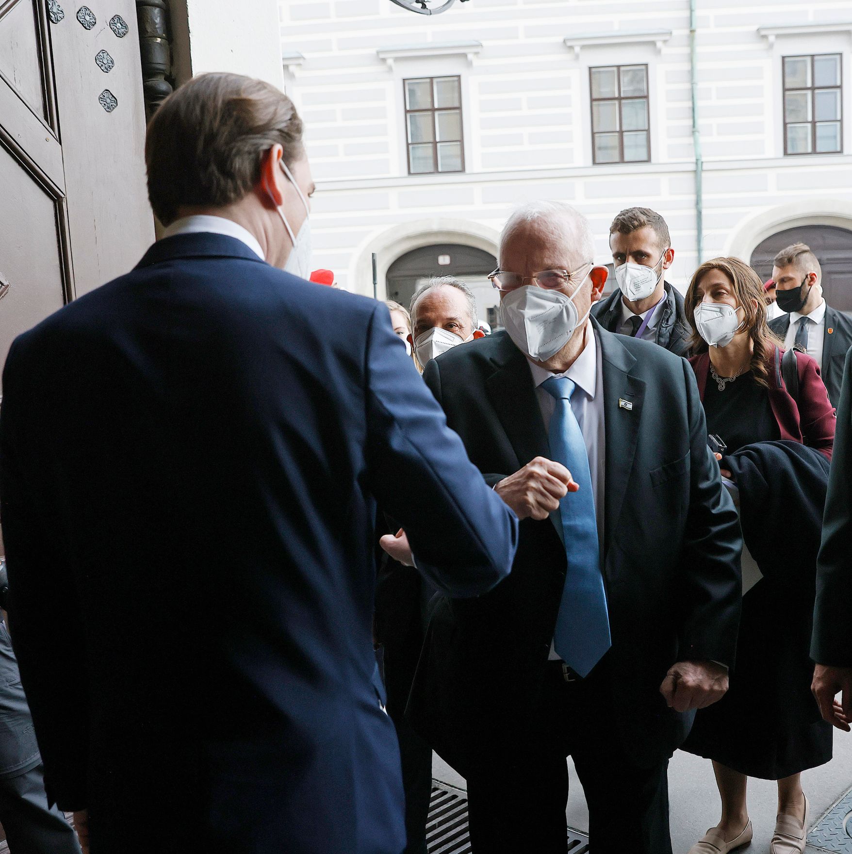 Am 17. M&auml;rz 2021 empfing Bundeskanzler Sebastian Kurz (l.) den israelischen Pr&auml;sidenten Reuven Rivlin (r.) zu einem Gespr&auml;ch.