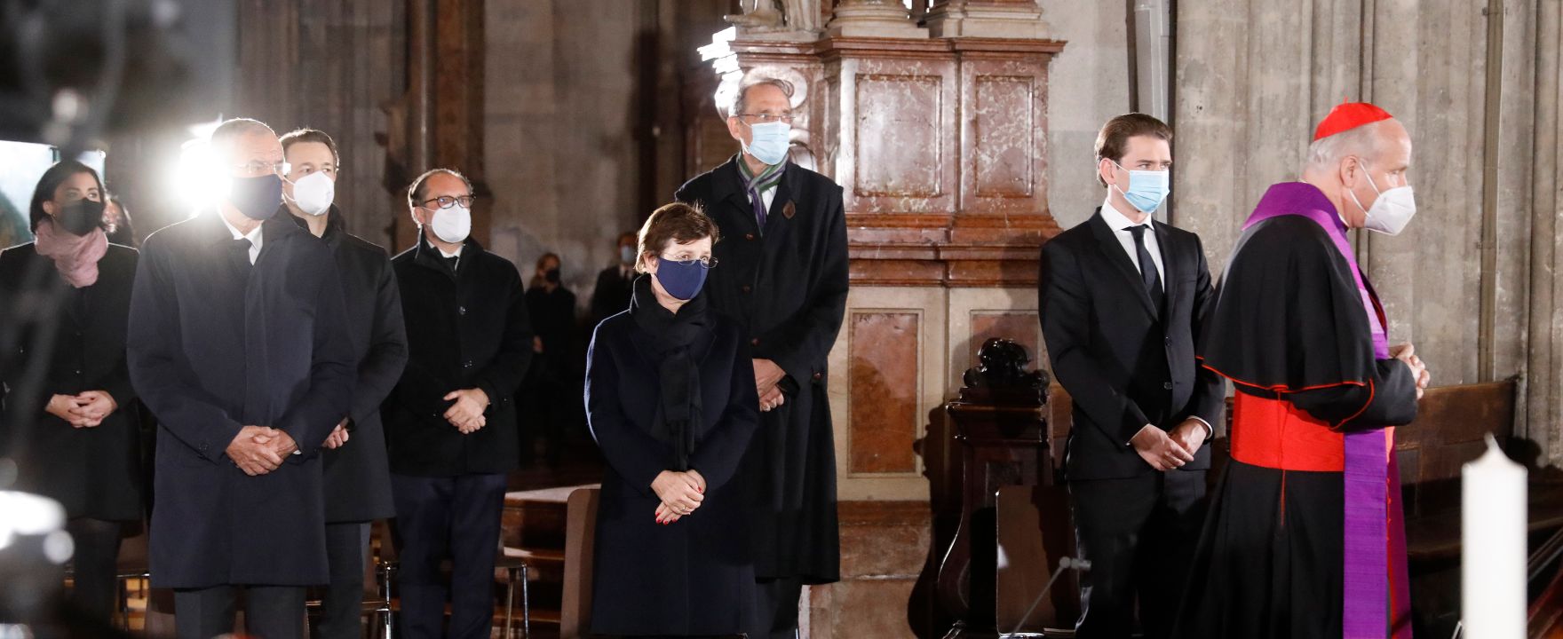 Am 3. November 2020 nahm Bundeskanzler Sebastian Kurz am Gedenkgottesdienst f&uuml;r die Opfer des Terroranschlags in Wien im Stephansdom teil.