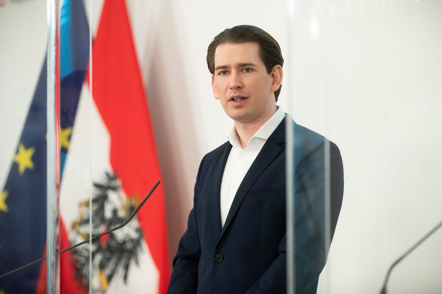 Im Bild Bundeskanzler Sebastian Kurz beim Pressefoyer nach dem Ministerrat am 3. M&auml;rz 2021.