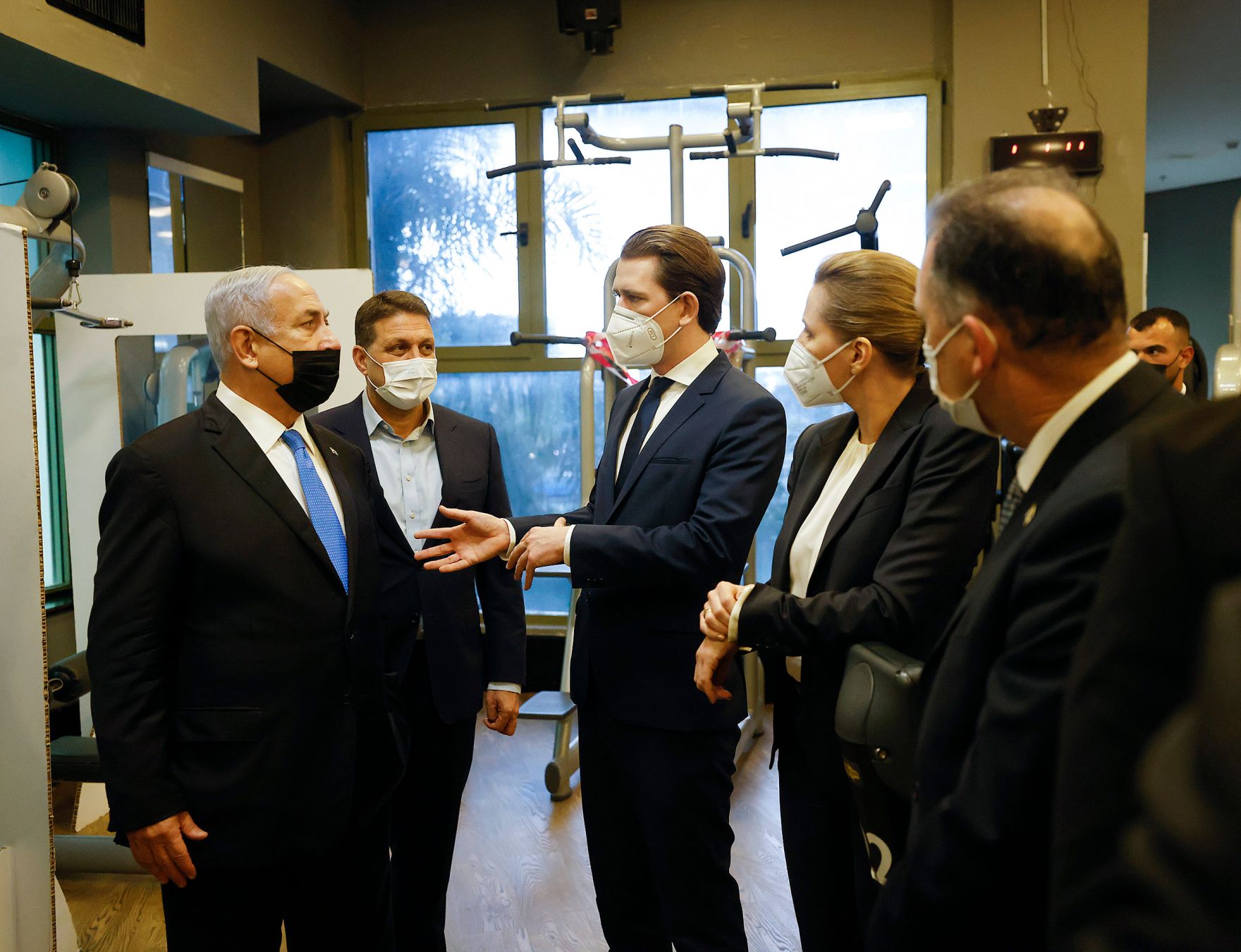 Am 4. M&auml;rz 2021 traf Bundeskanzler Sebastian Kurz (l.) im Rahmen seines Arbeitsbesuch in Israel den Premierminister Benjamin Netanjahu. Im Bild mit der d&auml;nischen Premierministerin Mette Frederiksen.