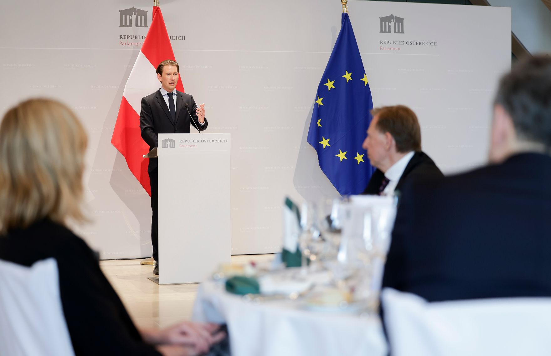 Am 23. Juni 2021 nahm Bundeskanzler Sebastian Kurz (im Bild) am &bdquo;Steiermarkabend&ldquo; anl&auml;sslich des Vorsitzes des Landes Steiermark im Bundesrat teil.