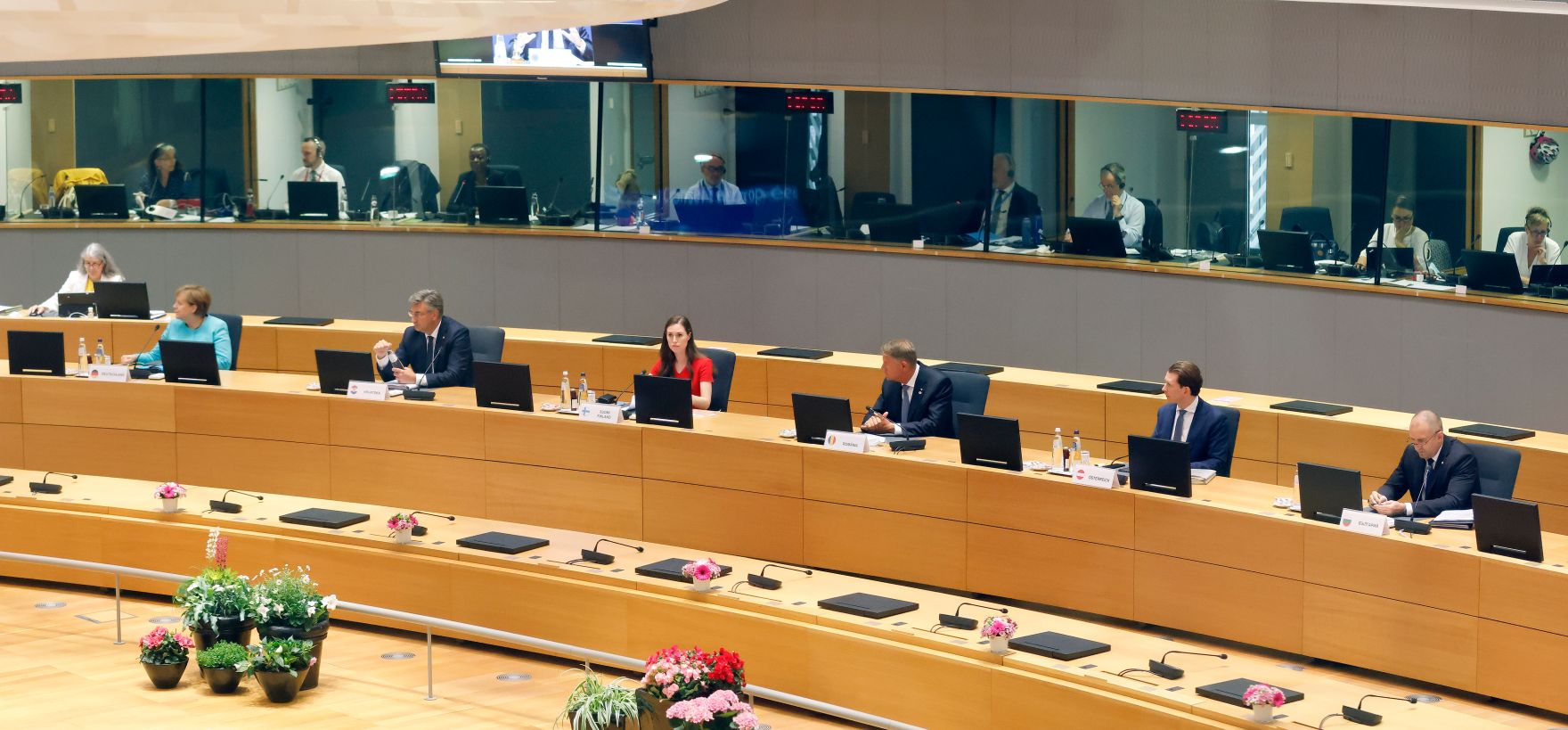 Am 24. Juni 2021 nahm Bundeskanzler Sebastian Kurz (2.v.r.) am Europ&auml;ischen Rat der Staats- und Regierungschefs teil.