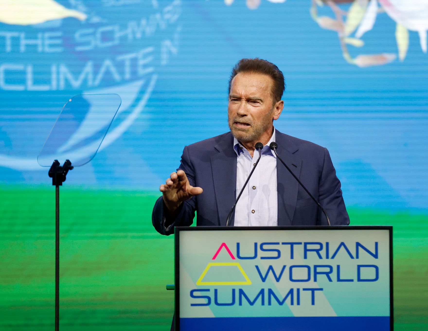 Am 1. Juli 2021 nahm Bundeskanzler Sebastian Kurz am 5. Austrian World Summit teil. Im Bild Arnold Schwarzenegger.