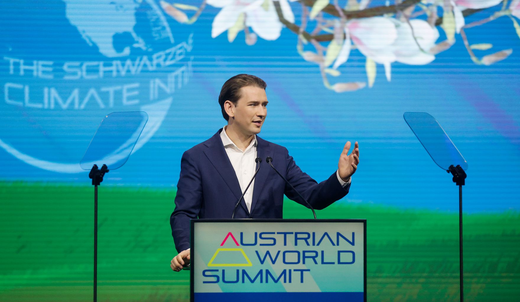 Am 1. Juli 2021 nahm Bundeskanzler Sebastian Kurz (im Bild) am 5. Austrian World Summit teil.