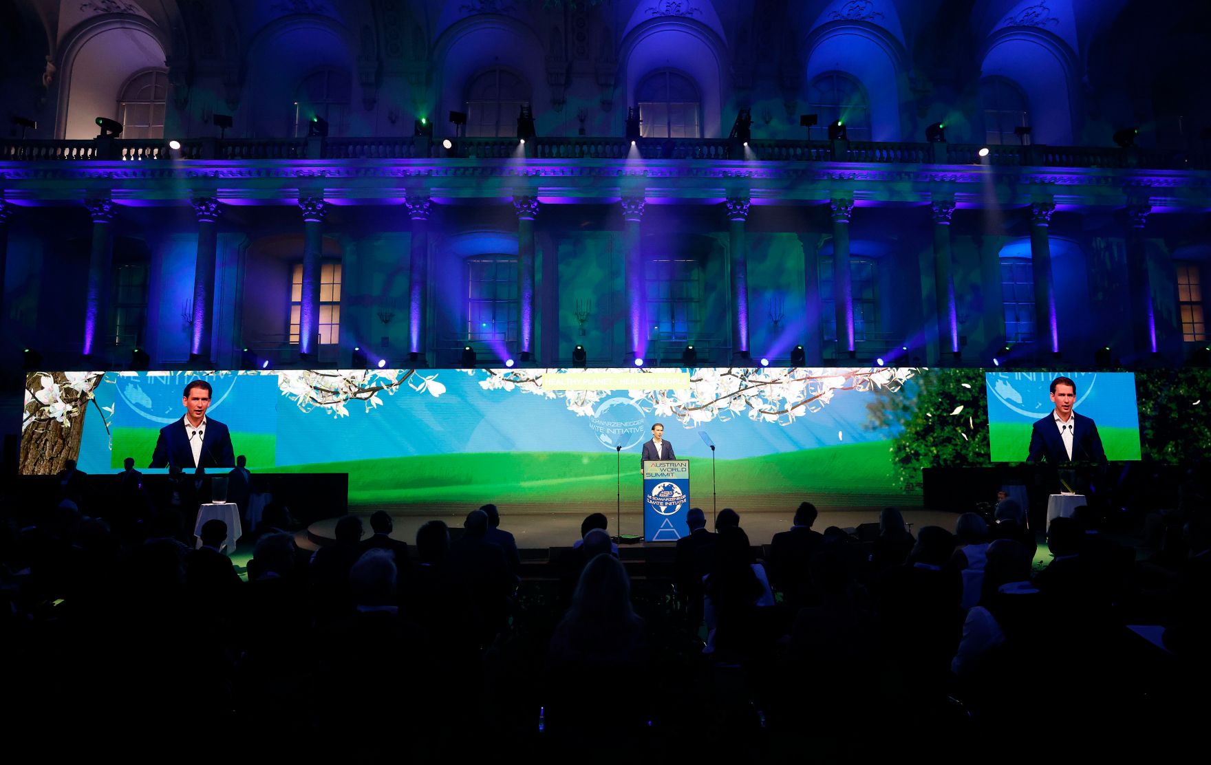 Am 1. Juli 2021 nahm Bundeskanzler Sebastian Kurz (im Bild) am 5. Austrian World Summit teil.