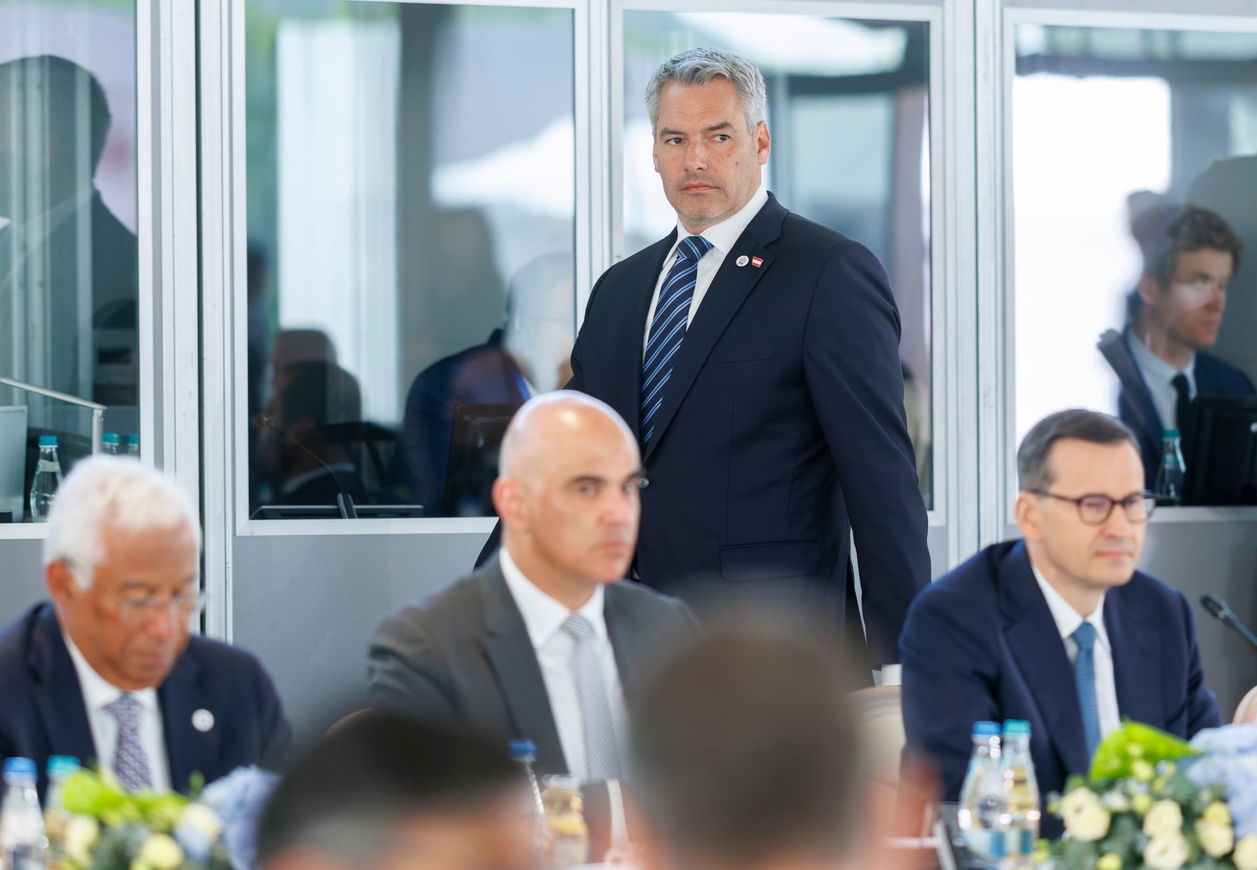 Am 1. Juni 2023 nahm Bundeskanzler Karl Nehammer (im Bild) am Gipfel der Europ&auml;ischen Politischen Gemeinschaft in der Republik Moldau teil.