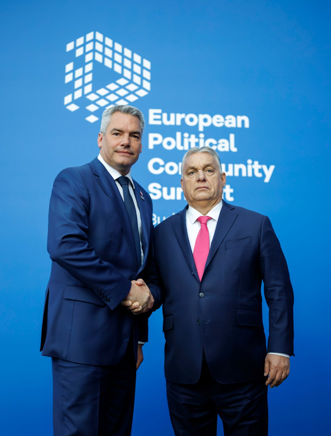 Am 7. November 2024 reiste Bundeskanzler Karl Nehammer (l.) anl&auml;sslich eines Arbeitsbesuches nach Budapest. Im Bild mit dem Ministerpr&auml;sidenten von Ungarn Viktor Orban (r.).