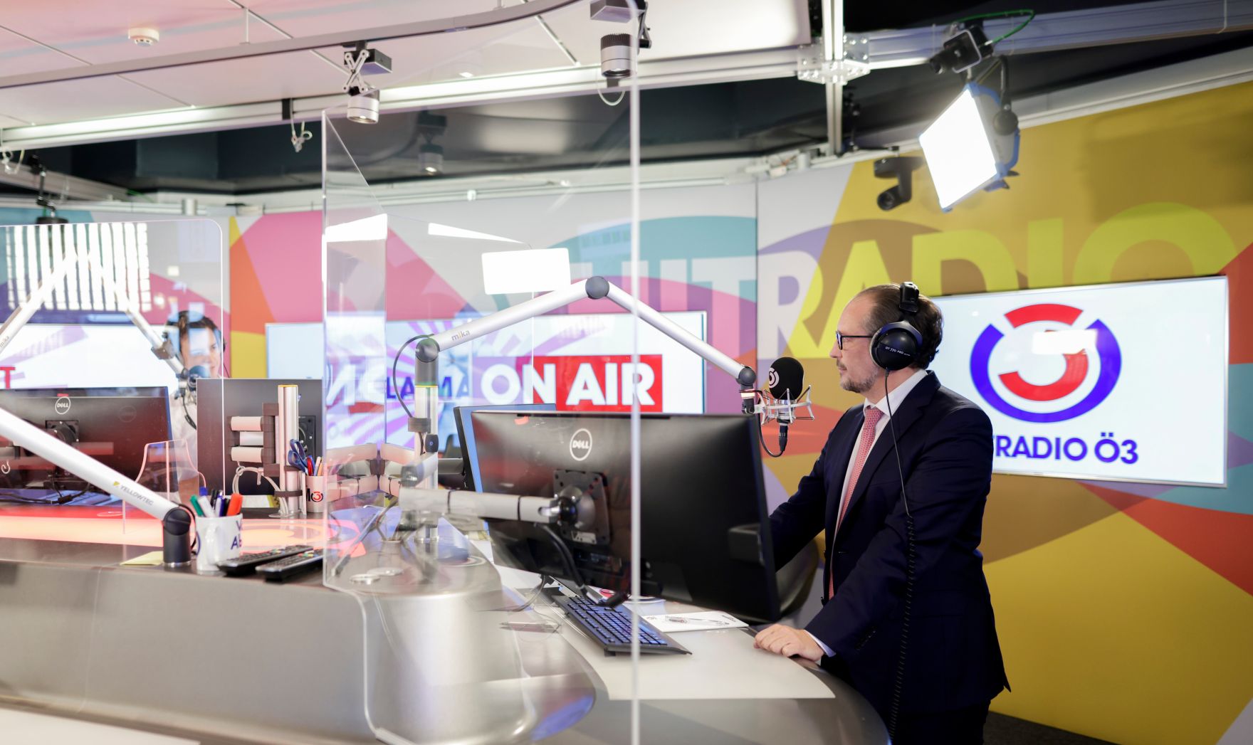 Am 15. Oktober 2021 besucht Bundeskanzler Alexander Schallenberg den &Ouml;3.