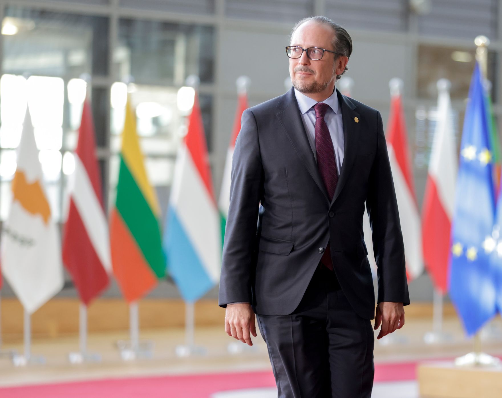 Am 22. Oktober 2021 war Bundeskanzler Alexander Schallenberg (im Bild) f&uuml;r den Europ&auml;ischen Rat in Br&uuml;ssel.
