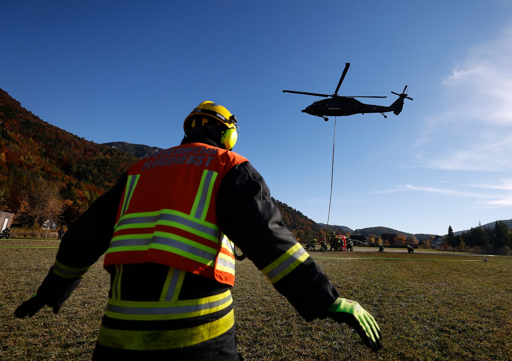 Am 28. Oktober 2021 besuchte Bundeskanzler Alexander Schallenberg das Waldbrand-Einsatzgebiet Reichenau an der Rax.